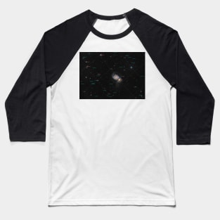 Whirlpool Galaxy (M51) in constellation Canes Venatici, annotated Baseball T-Shirt